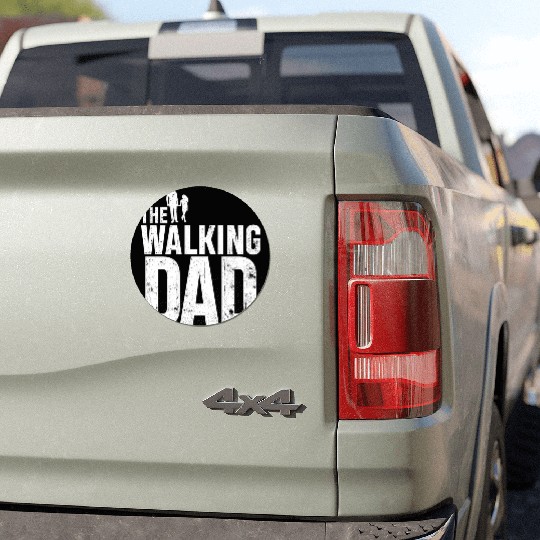 The walking dad Car Magnets