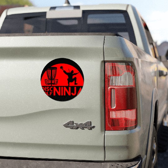 Cute Disc Golf Ninja Funny Gift For Man Women Car Magnets