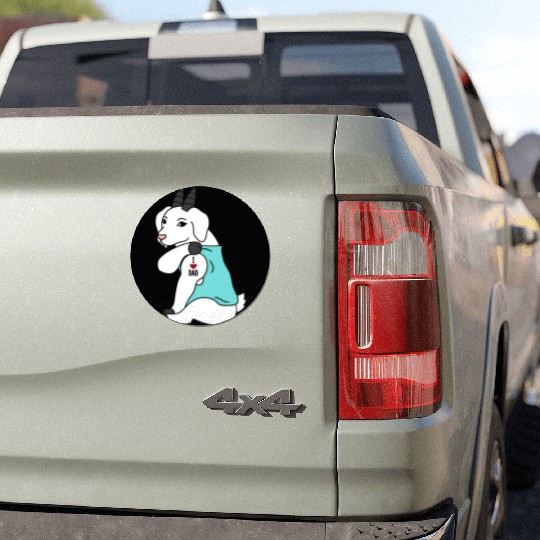 I Love Dad Goat Car Magnets