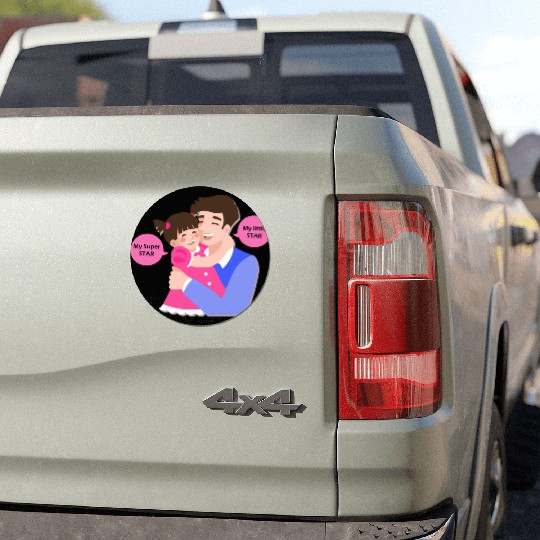 Funny and Best Dad Gift, Girl Dad Father's day Car Magnets