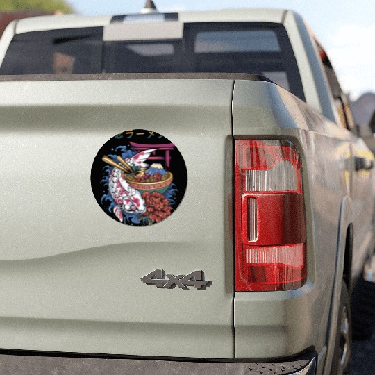 koi fish ramen Car Magnets