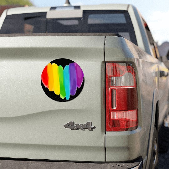Pride Rainbow Heart Car Magnets