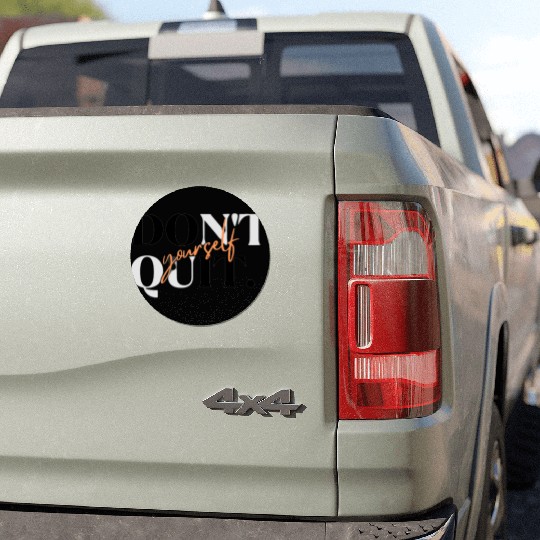 Black Orange Simple Typography Car Magnets