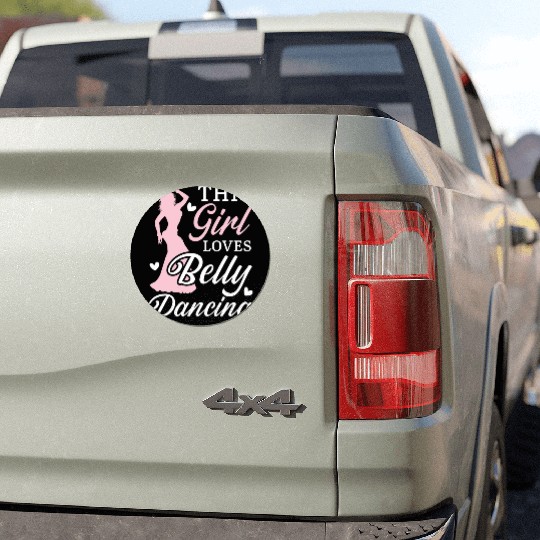 This Girl Loves Belly Dancing Shimmy Belly Dancer Car Magnets