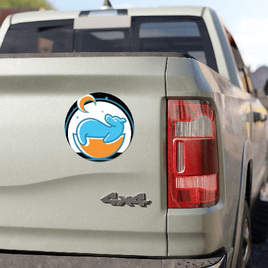 Polar Bear and Moon Car Magnets