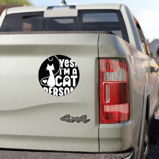 I am a Cat Person Funny Cat Lover Kitty Mom Dad Car Magnets