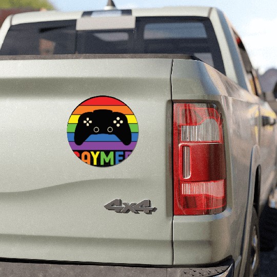 LBGT Flag Gay Pride Human Gaymer Gamer Car Magnets