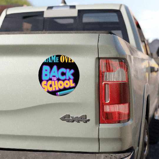 Game Over Back To School Car Magnets