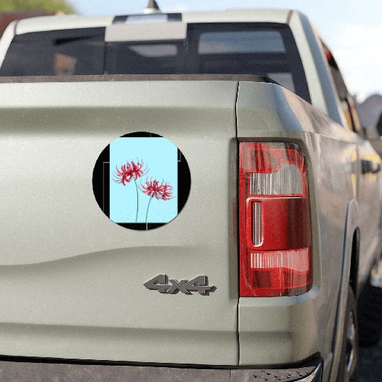 Red Spider Lily Lycoris Recoil Anime Fanart Car Magnets