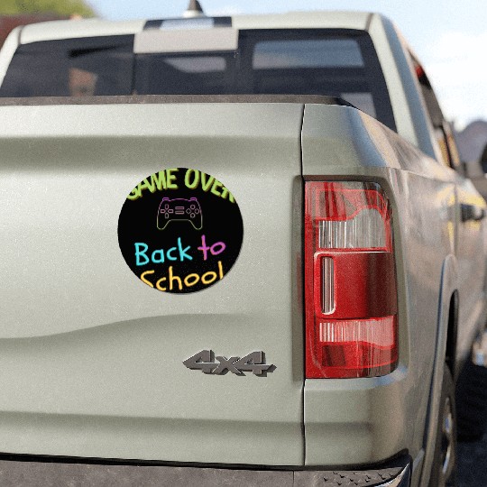 Game Over- Back to School time Car Magnets