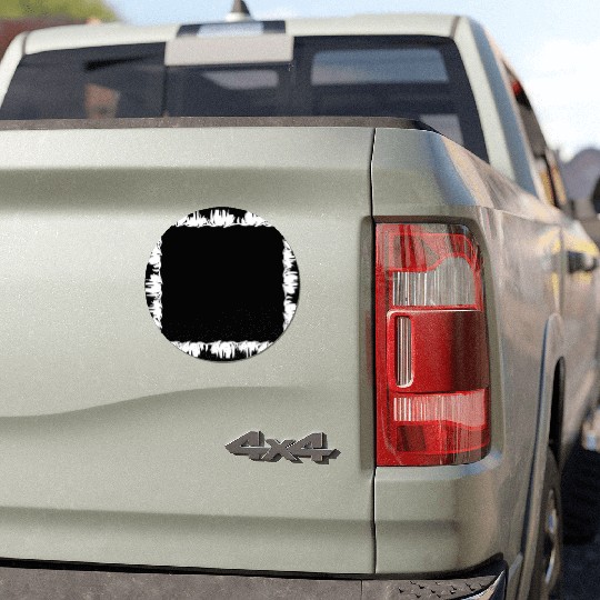 square frame grass Car Magnets