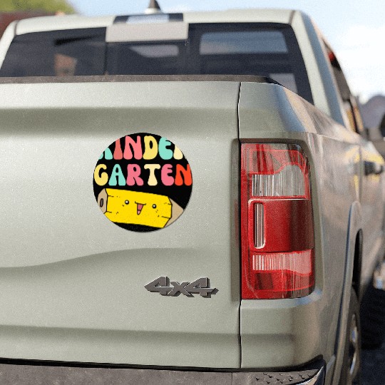 Groovy Hello Kindergarten Vibes Retro Car Magnets