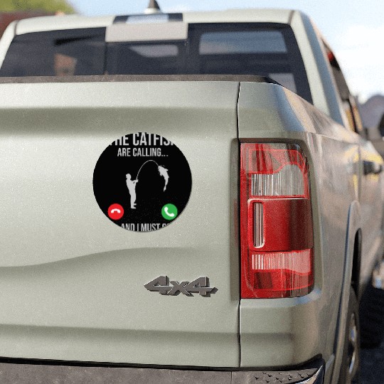 Catfish Phone Call - Blue Catfish Slayer Car Magnets