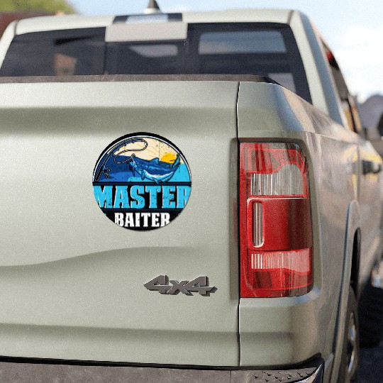 Master Baiter - Wels Catfish Hunter Car Magnets