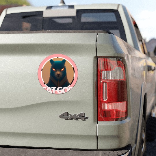Samurai Cat God Car Magnets