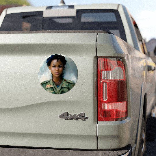 Beautiful US army combat medic painting Car Magnets