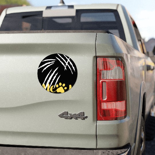 meow cat scratch Car Magnets
