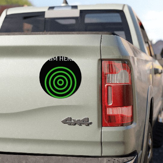 Aim Here Target Archery Bullseye Car Magnets