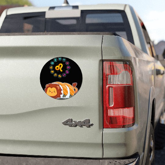Japanese Sushi Funny Leo Zodiac Sushi lover Pun Car Magnets