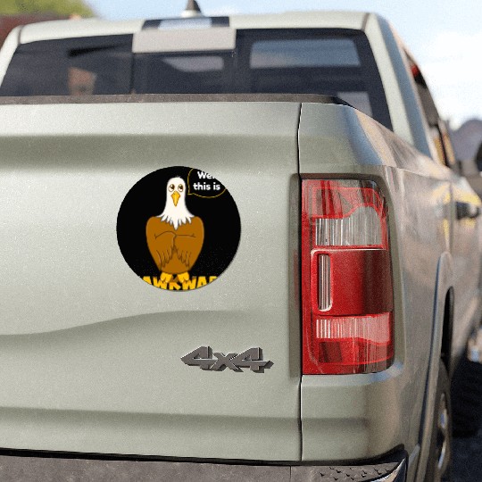 Hawk Word Pun for Animal Lovers Car Magnets