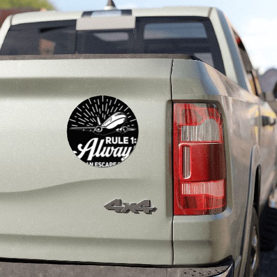 Airline Pilot Pun Escape Plane Aircraft Pilot Car Magnets