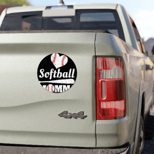 Softball Momma Mother's Day Ball Sports Mom Mommy Car Magnets