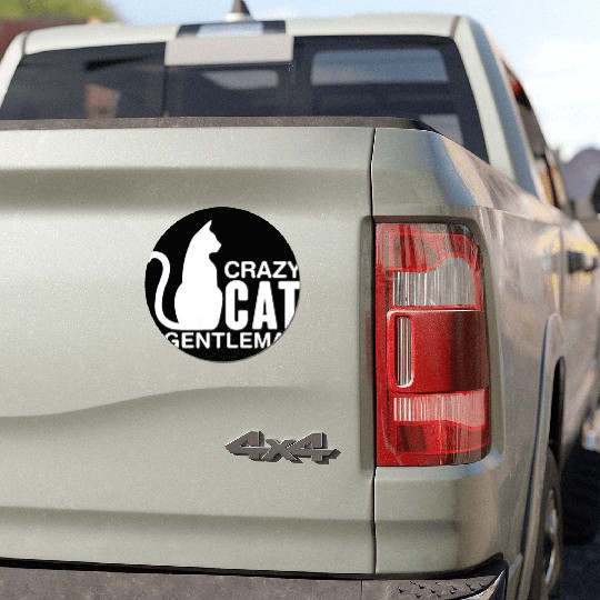 Crazy Cat Gentleman Car Magnets