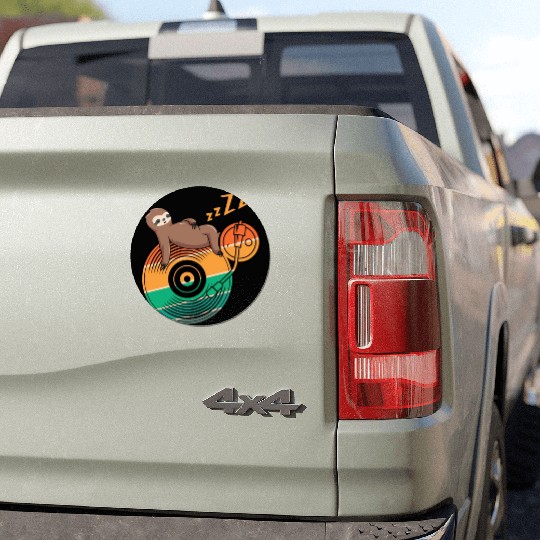 Music Vinyl LP Collection Cute Sleeping Sloth Car Magnets