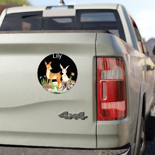 Animal deer rabbit hedgehog Lily Car Magnets