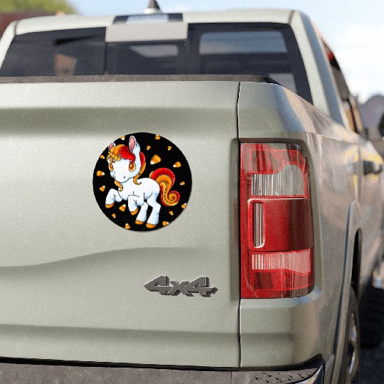 Halloween Unicorn Pony Candy Corn Halloween Car Magnets