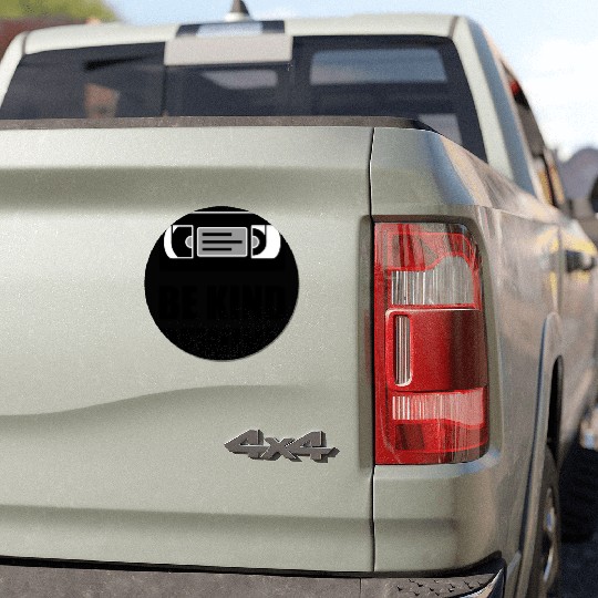 VHS Cassette Tape Be Kind Rewind Black Car Magnets