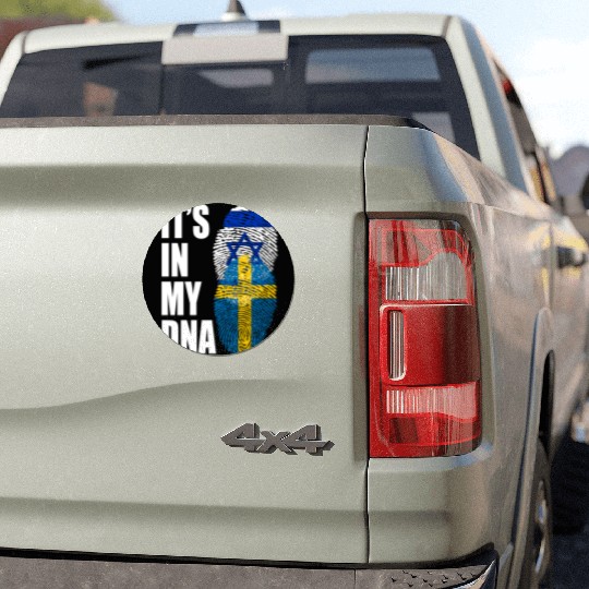 Israel And Swedish Mix Heritage DNA Flag Car Magnets