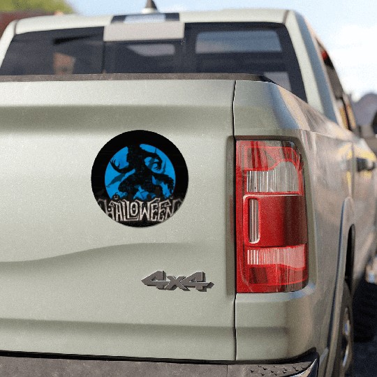 Werewolf howling at the moon Car Magnets