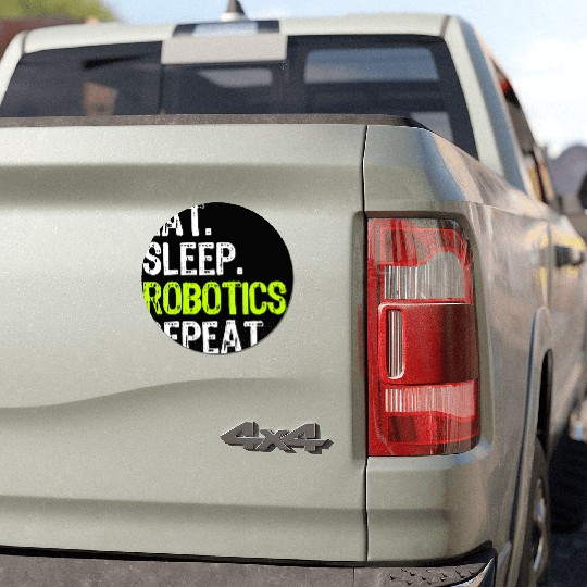 Womens Eat Sleep Robotics Repeat Robot Engineer Fu Car Magnets
