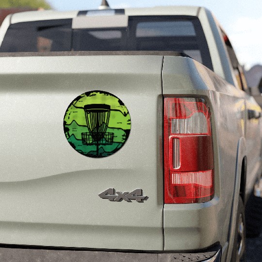 Disc Golfer Graphic Frisbees Flying Disc Golf Car Magnets