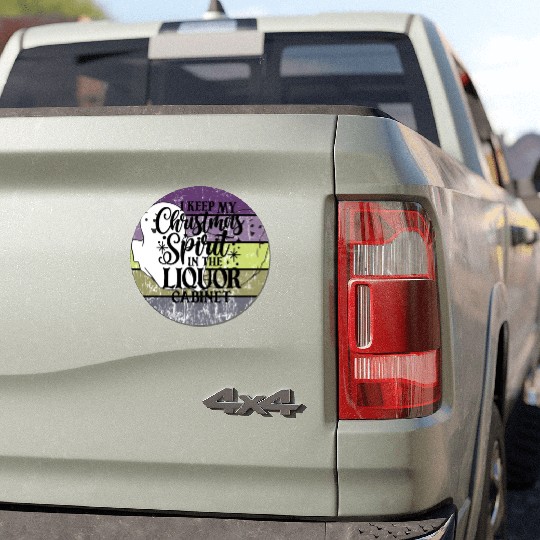 Funny Christmas Spirit Ghosts Sunset Car Magnets