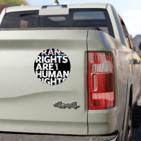 LBGT Flag Gay Pride Trans rights are human rights Car Magnets