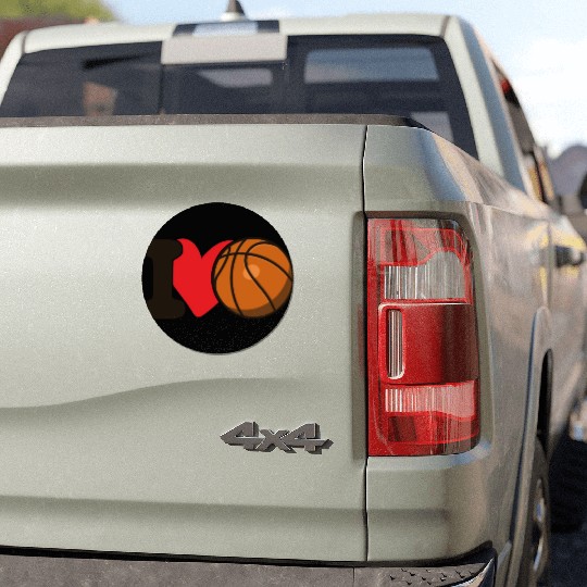 I Love Basketball For Basketball Lover Car Magnets