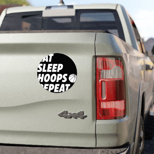 Eat Sleep Hoops Repeat Basketball Car Magnets