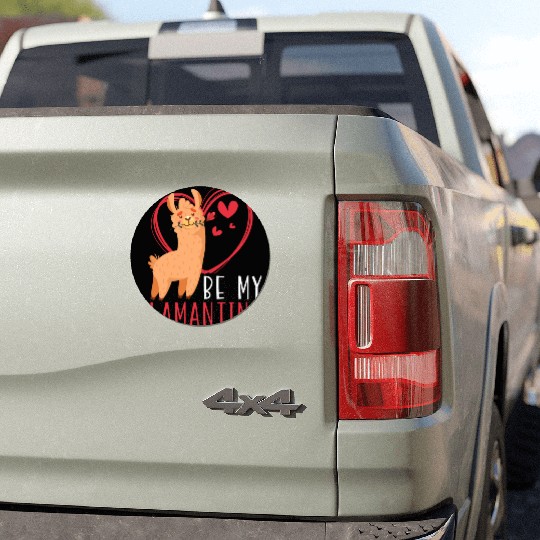 Valentines Day Hearts Day Cupid Love Llama Lover Car Magnets