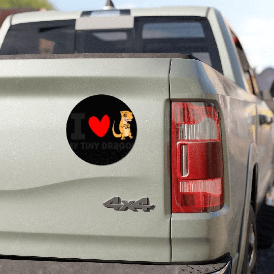 I Love My Tiny Dragon Reptile Pet Crested Gecko Car Magnets