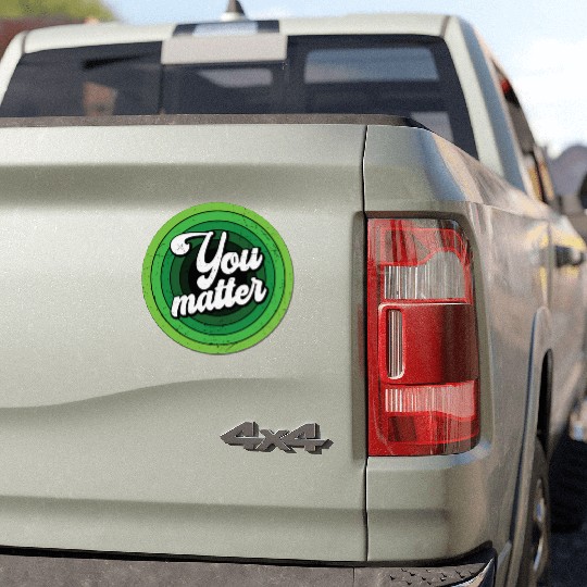 You Matter Green Mental Health Car Magnets
