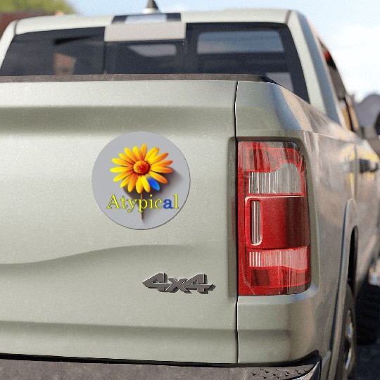 Colorful flower, atypical or neurodivergent Car Magnets