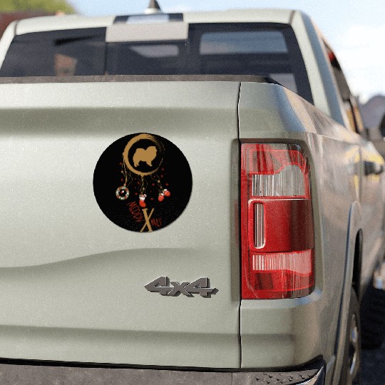 dog dreamcatcher Christmas Chow Chow Car Magnets