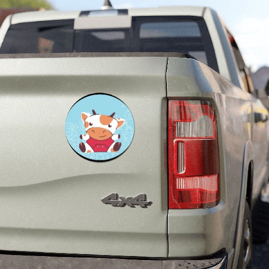 kawaii baby cow for farmers and farm animal lovers Car Magnets