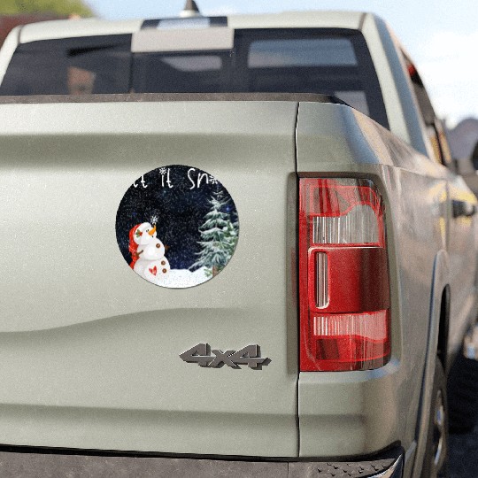 Snowman - Let it snow Car Magnets