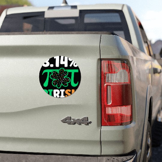 3.14% PIrish Funny St. Patricks Math Geek Pi Day Car Magnets