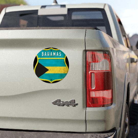 Bahamas coat of arms flag design Car Magnets