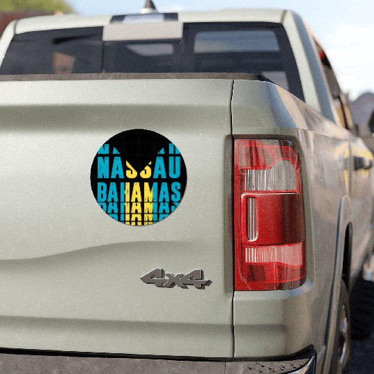 Nassau Bahamas flag design Car Magnets