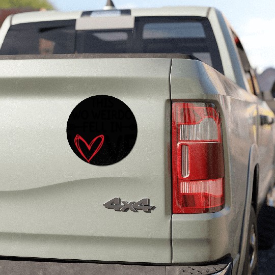 This Two Weirdos Fell In Love - Bride Groom Car Magnets